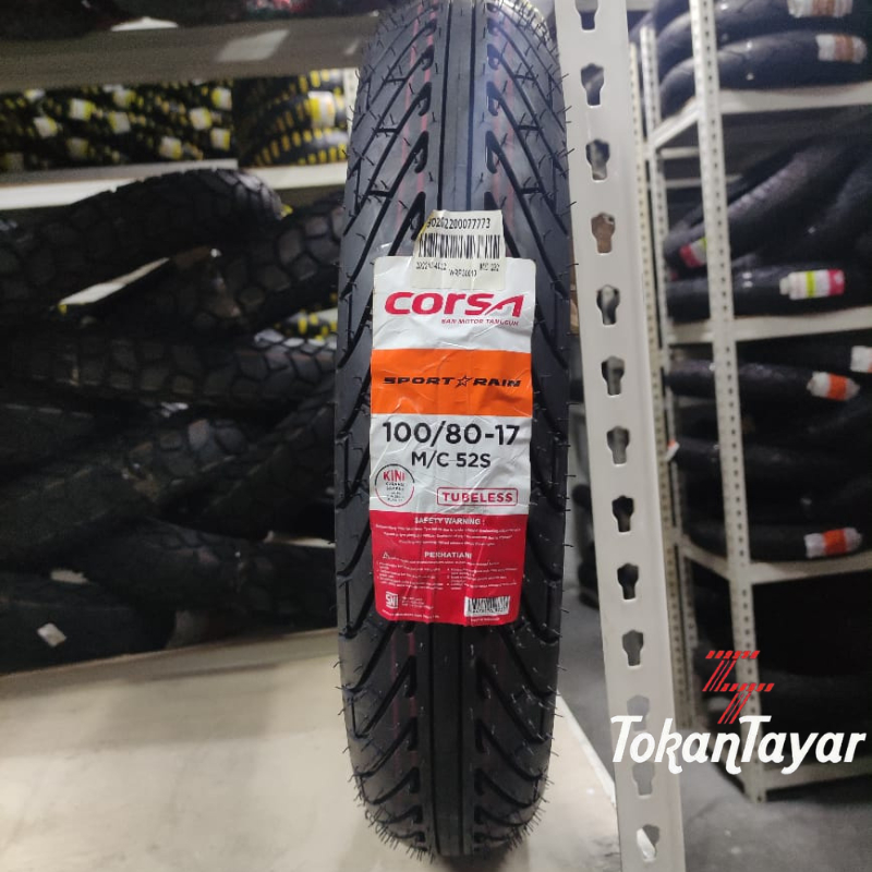 CORSA SPORT RAIN TUBELESS TAYAR MOTOR CORSA SPORT RAIN BARU MURAH TAYAR