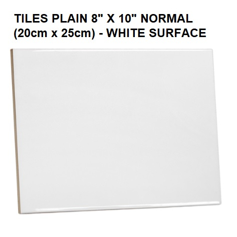 Tiles Plain Ceramic (White tiles) size: 8