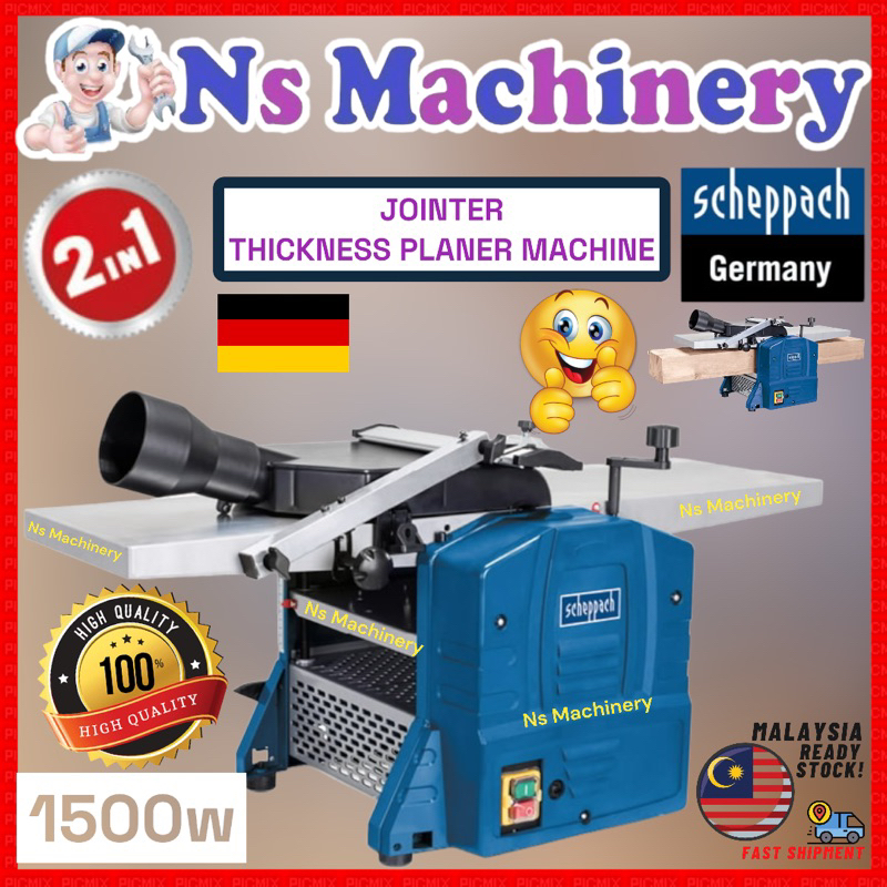 Scheppach Professional 10"254mm Jointer Thickness Planer Woodworking