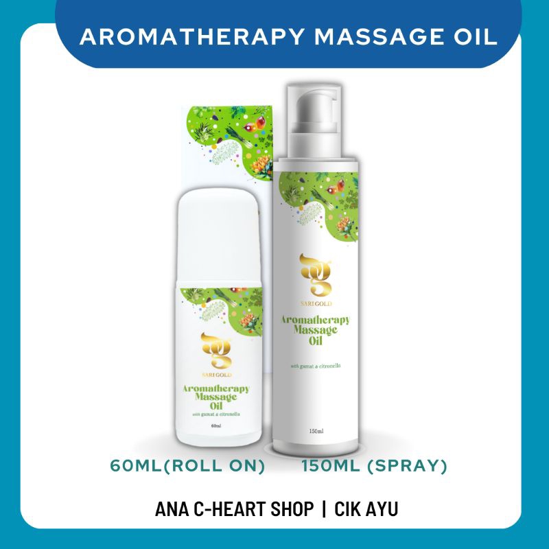 Minyak Urut Aromatherapy Massage Oil Sari Gold 60ml Tak Panas Shopee Malaysia 8225