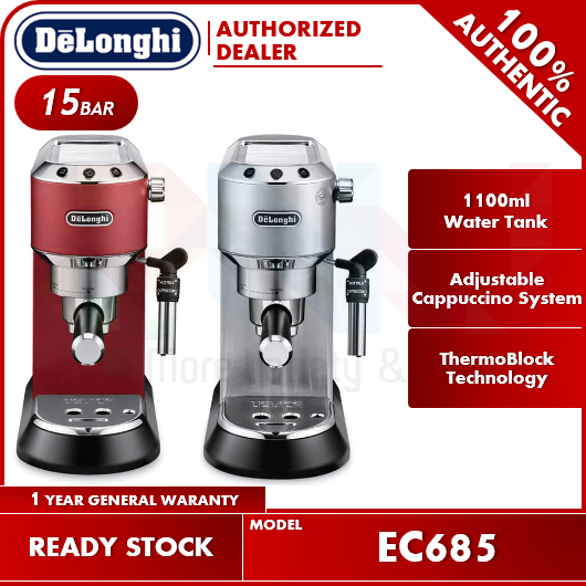 DeLonghi Dedica Espresso Maker Coffee Machine EC685 (ECM685.R / ECM685