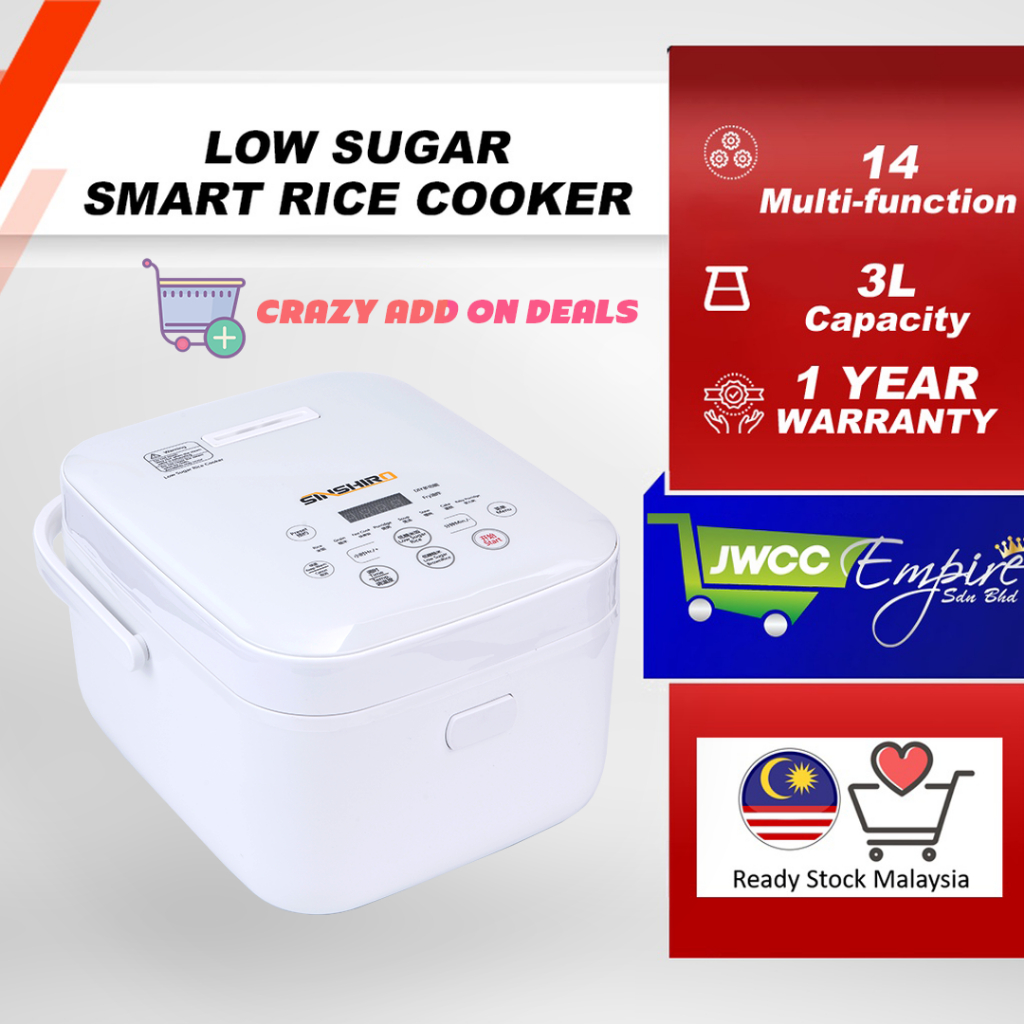 Sinshiro Multifunctional 3L Low Sugar Rice Cooker | Periuk Nasi ...