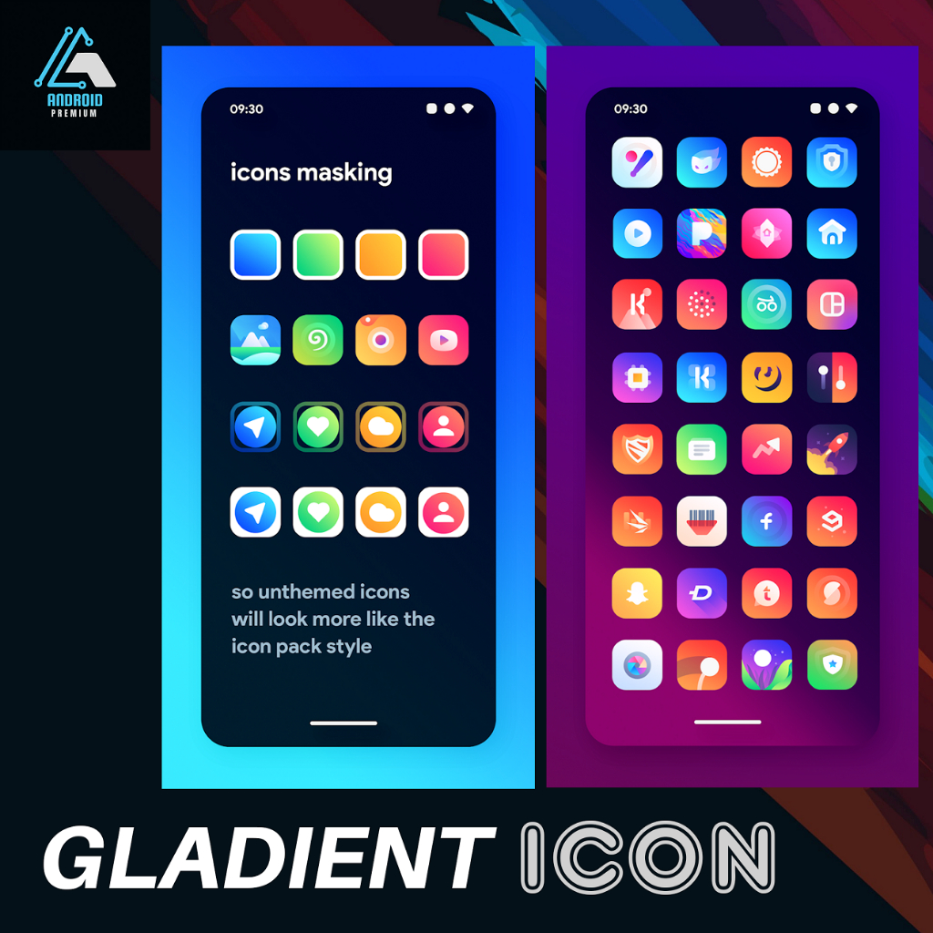 [AndroidPremium]Gladient Icons [MODDED PAID ICON] | Shopee Malaysia