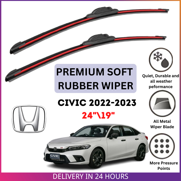 HONDA CIVIC FE ( 20222023 ) PREMIUM SOFT RUBBER WIPER BLADE (2PCS/SET) Shopee Malaysia