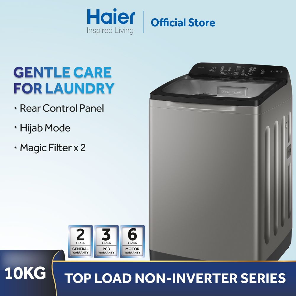 Haier 10KG Top Load Washing Machine Rear Control Antibacterial HWM100