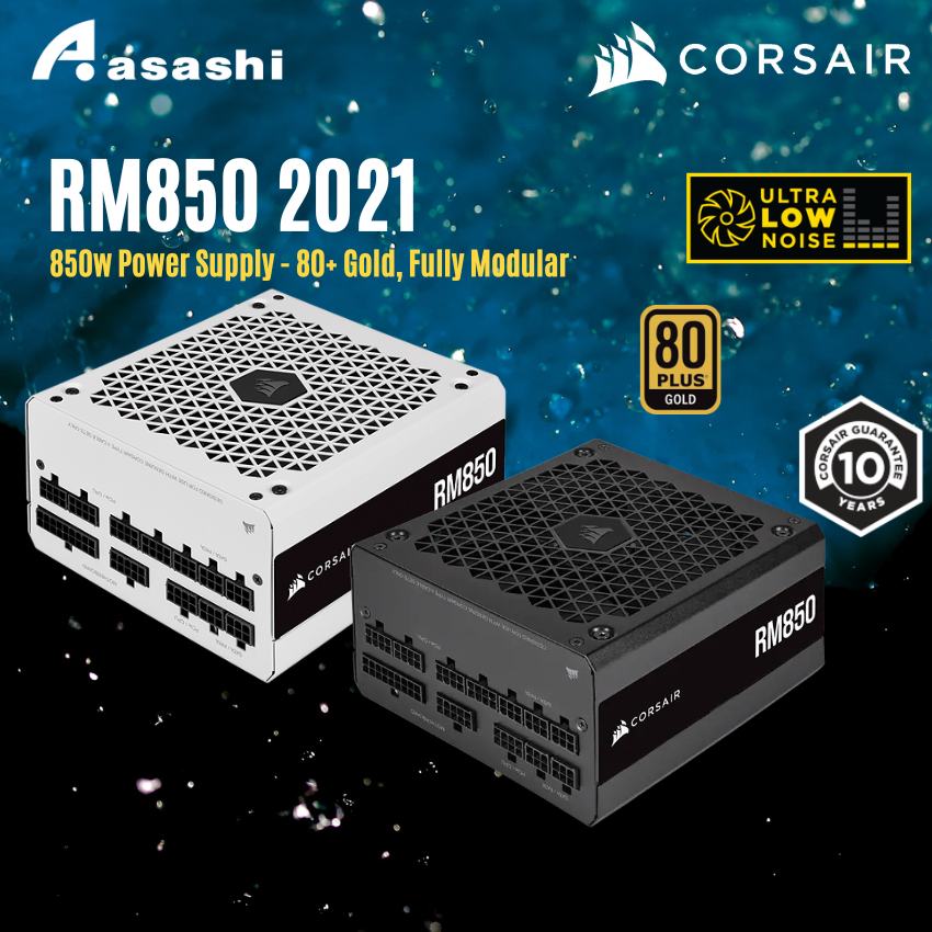 Corsair RM850 2021 850w Power Supply 80+ Gold, Fully Modular, 10