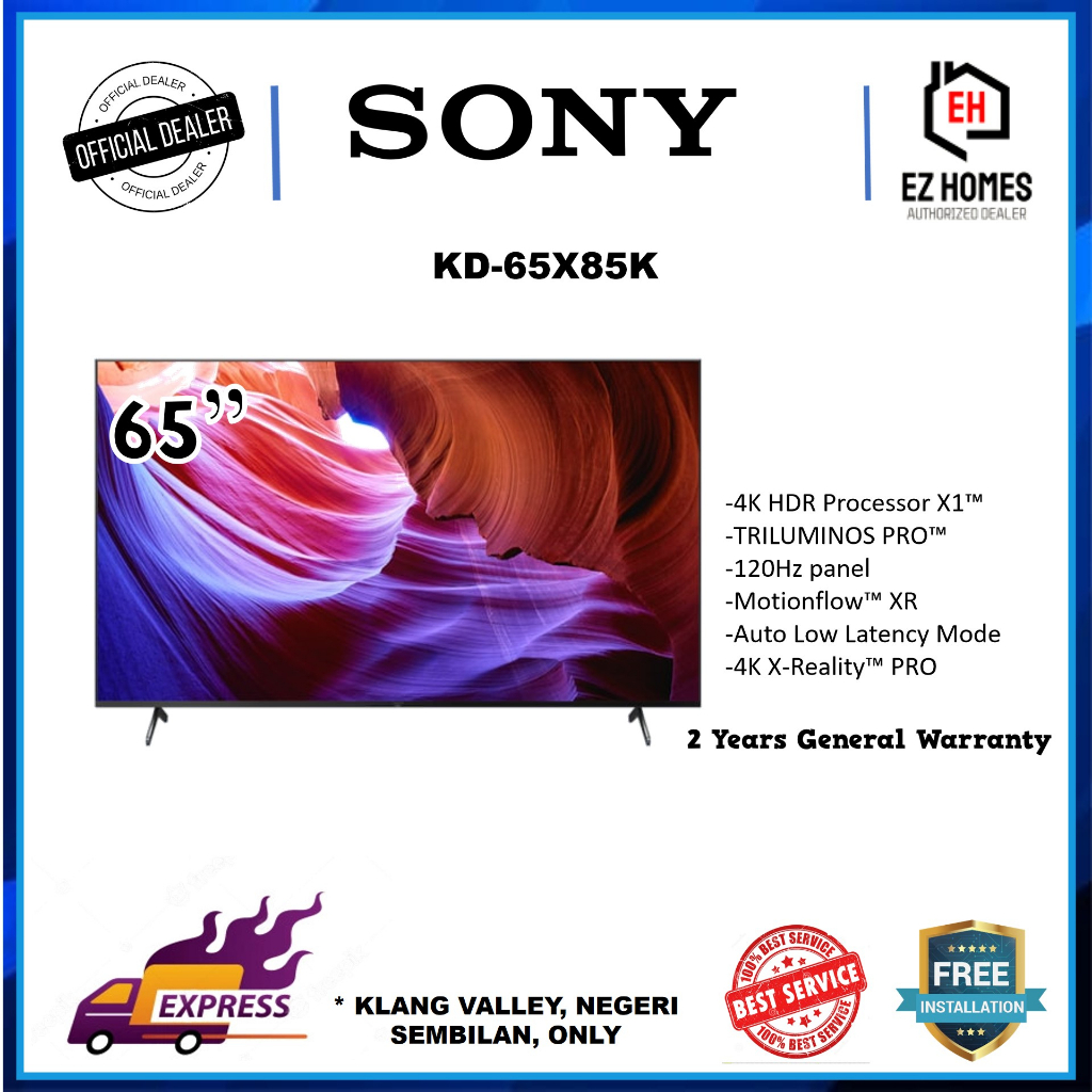 Sony KD65X85K 65 Inch 4K UHD Google TV KD65X85K Smart