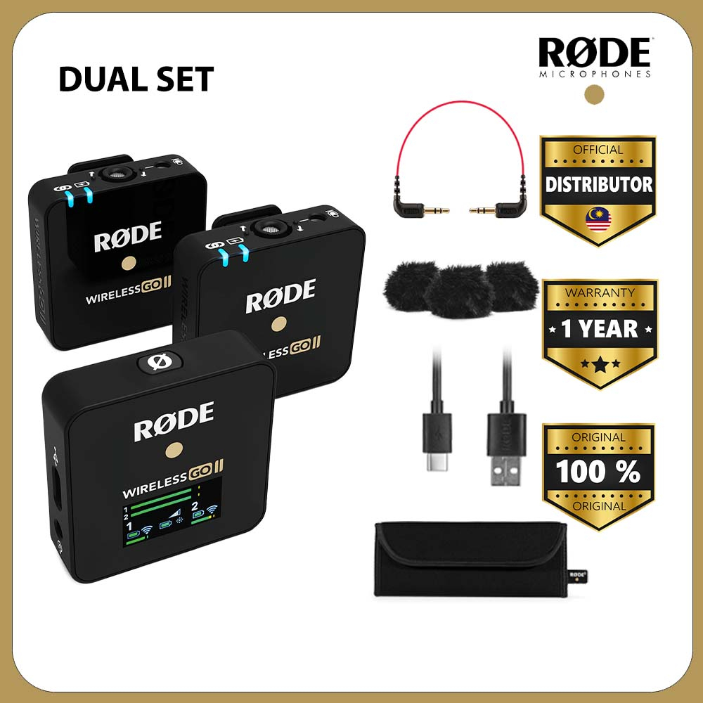 RODE Wireless GO II Dual Channel Wireless Microphone System Shopee
