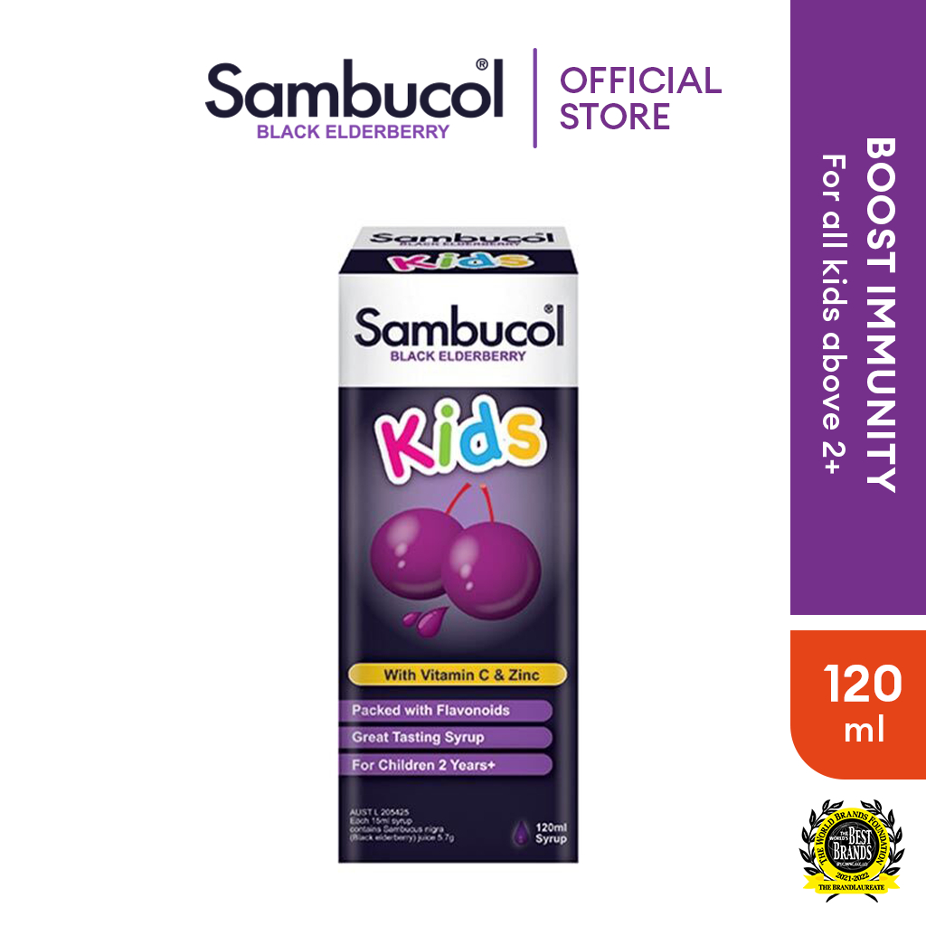 Sambucol Black Elderberry Kids With Vitamin C & Zinc Syrup (120ml