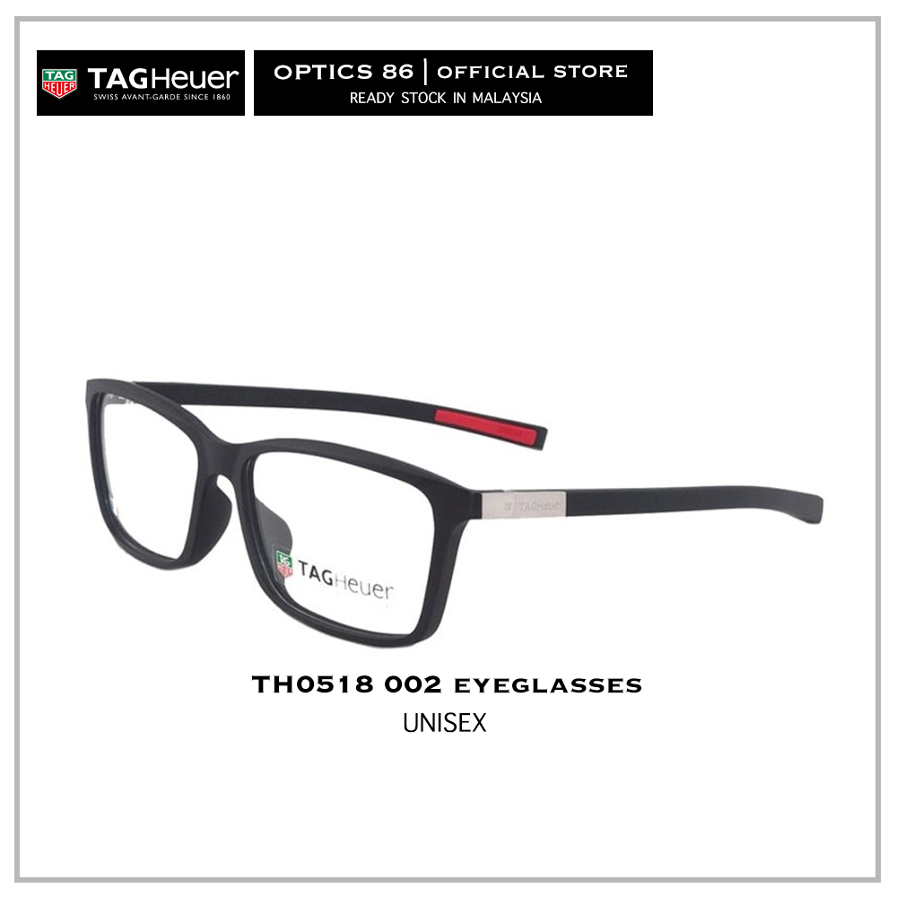 Tag Heuer TH0518 002 Black UNISEX eyewear Malaysia optical frame Tag