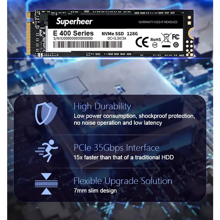 NEW* Superheer E400 PCIe NVMe SSD 1TB 3D NAND Flash | Shopee Malaysia