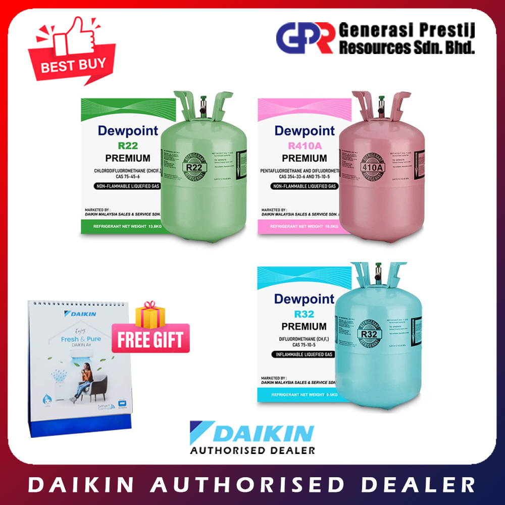 Dewpoint Refrigerant Gas R22 / R32 / R410a Gas Air Cond / Refrigeration +FREE GIFT DAIKIN