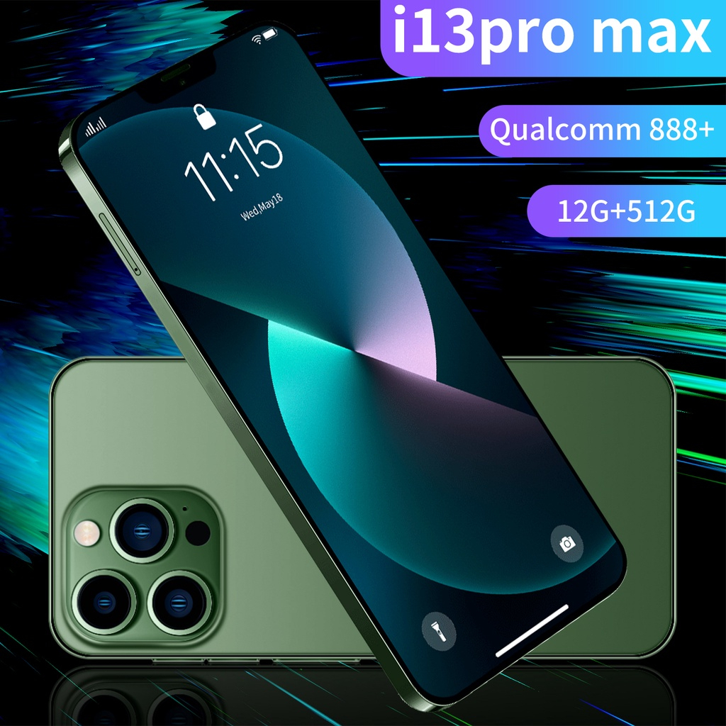 Mobile phone 6.7inch i13Pro max 12GB+512GB 6800mah Dual SIM Card