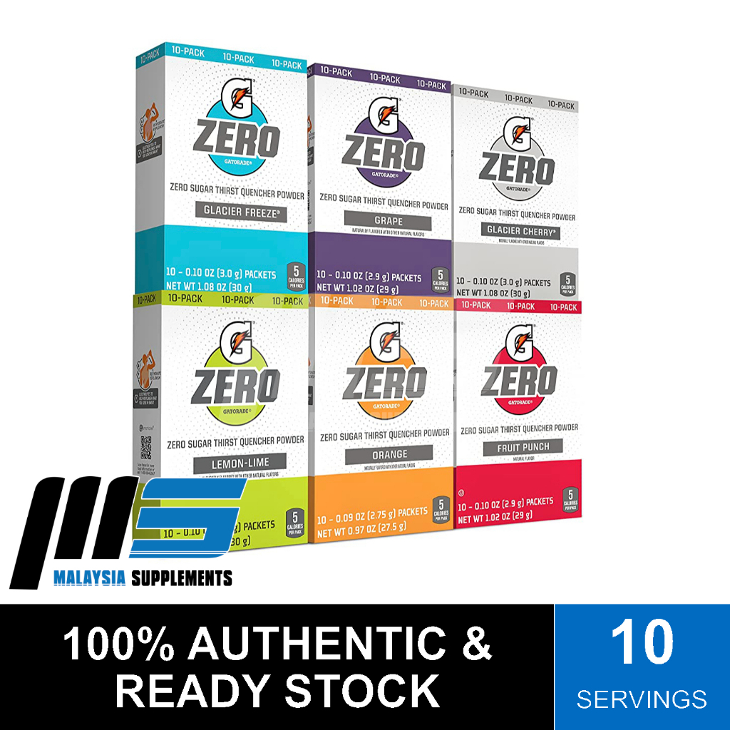 Gatorade G Zero Powder (10 Servings) Electrolyte, Hydration, Cycling