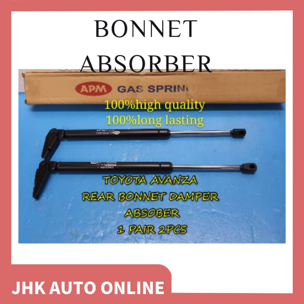 TOYOTA AVANZA REAR BONNET DAMPER ABSORBER (APM BRAND)(1PAIR 2PCS ...