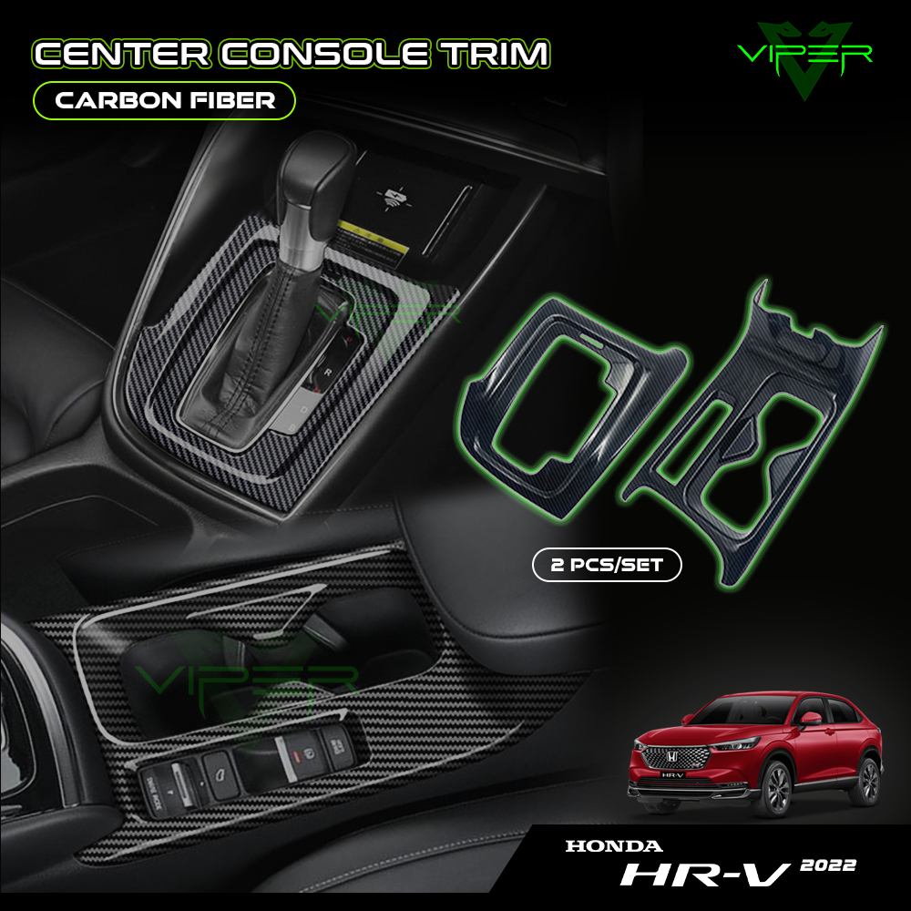Honda HRV 2022 2023 Carbon Fiber Center Console Gear Box Cup Holder