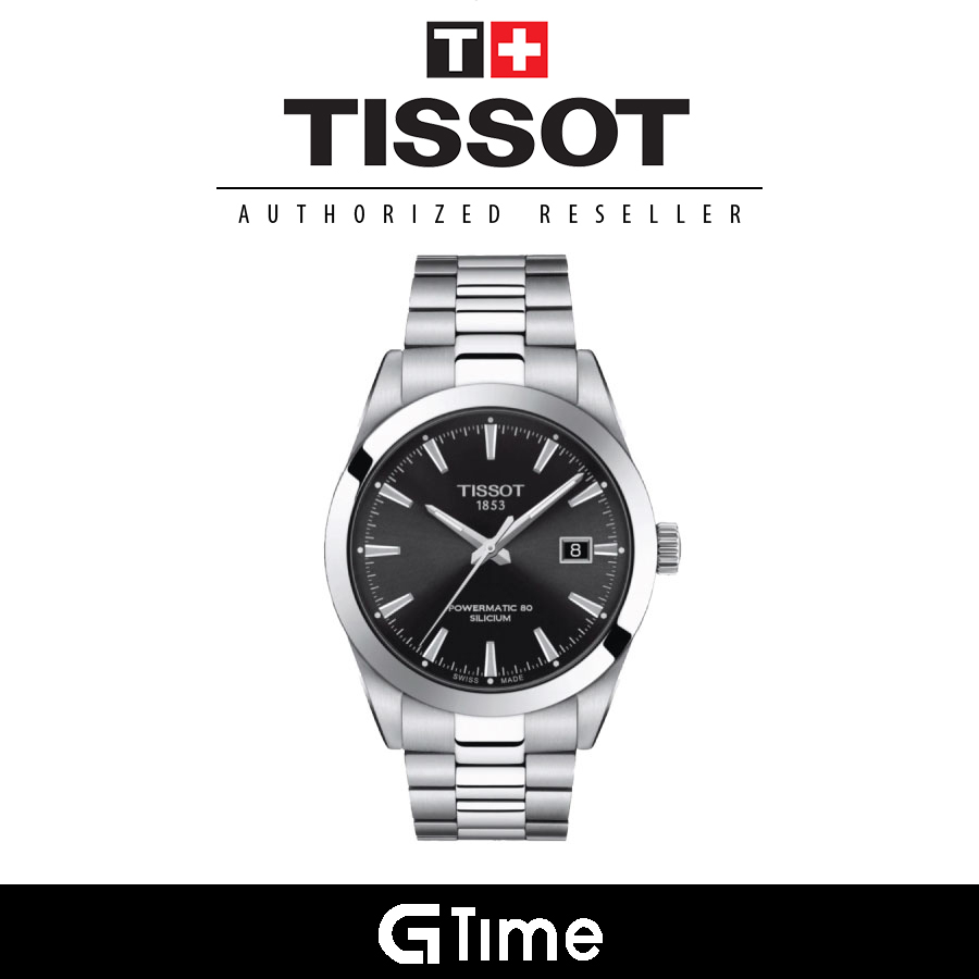 Official Tissot Warranty Tissot T127.407.11.051.00 Men s Gentleman Powermatic 80 Silicium 40mm Watch T1274071105100