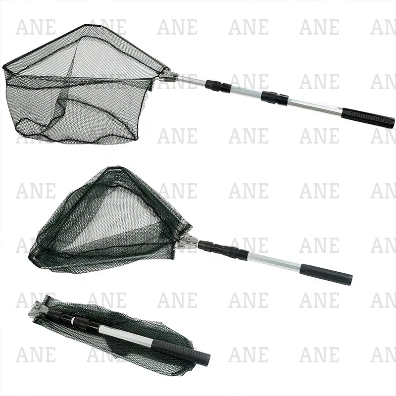 Aluminum 210cm Retractable Fishing Net Folding Handle Fishing Nets Ikan ...