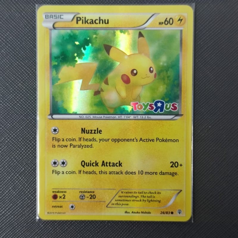 [PTCG] Pokemon Card Pikachu - 26/83 -Toys R Us Promo English LP ...