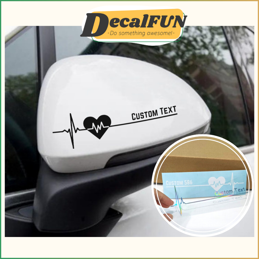 LUBRIX Car Side Mirror Sticker Kereta Custom Sticker Custom Stiker Kereta Waterproof Stickers