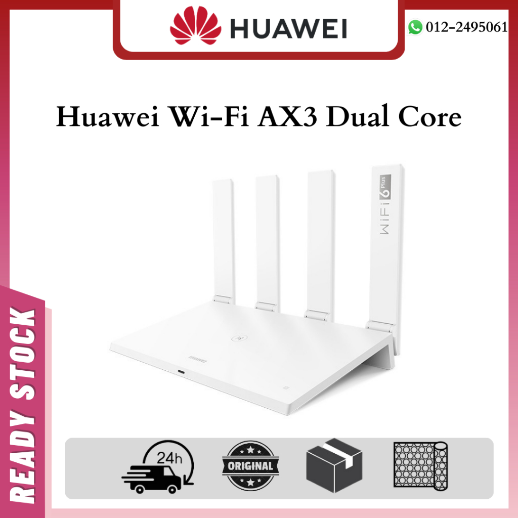 Huawei WiFi AX3 Dual Core | 3000Mbps Wi-Fi 6 Smart Router | Larger ...