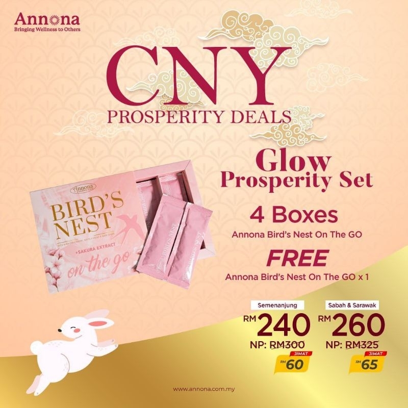 PROMOSI 4 KOTAK RM240! ANNONA BIRD'S NEST ON THE GO HEALTH AND BEAUTY