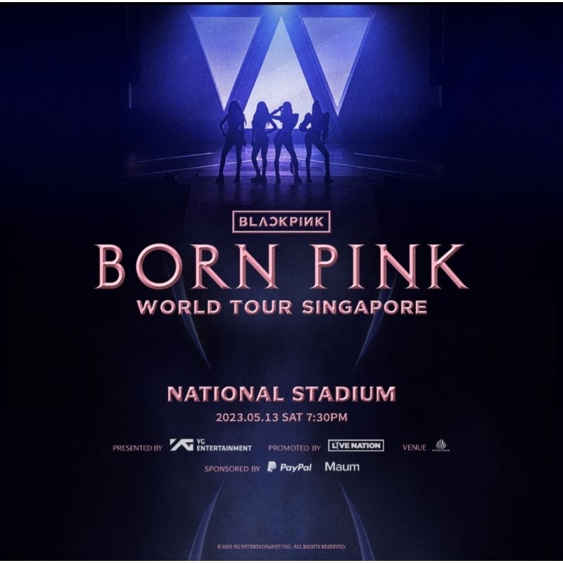 Blackpink Ticket Blackpink concert on 2023 Born Pink World Tour