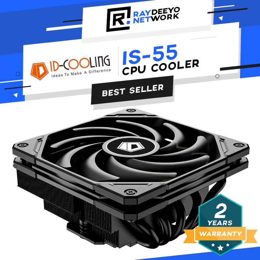 IDCooling IS55 Black CPU Cooler [55mm Height/15mm Fan/LGA 1700/AM5