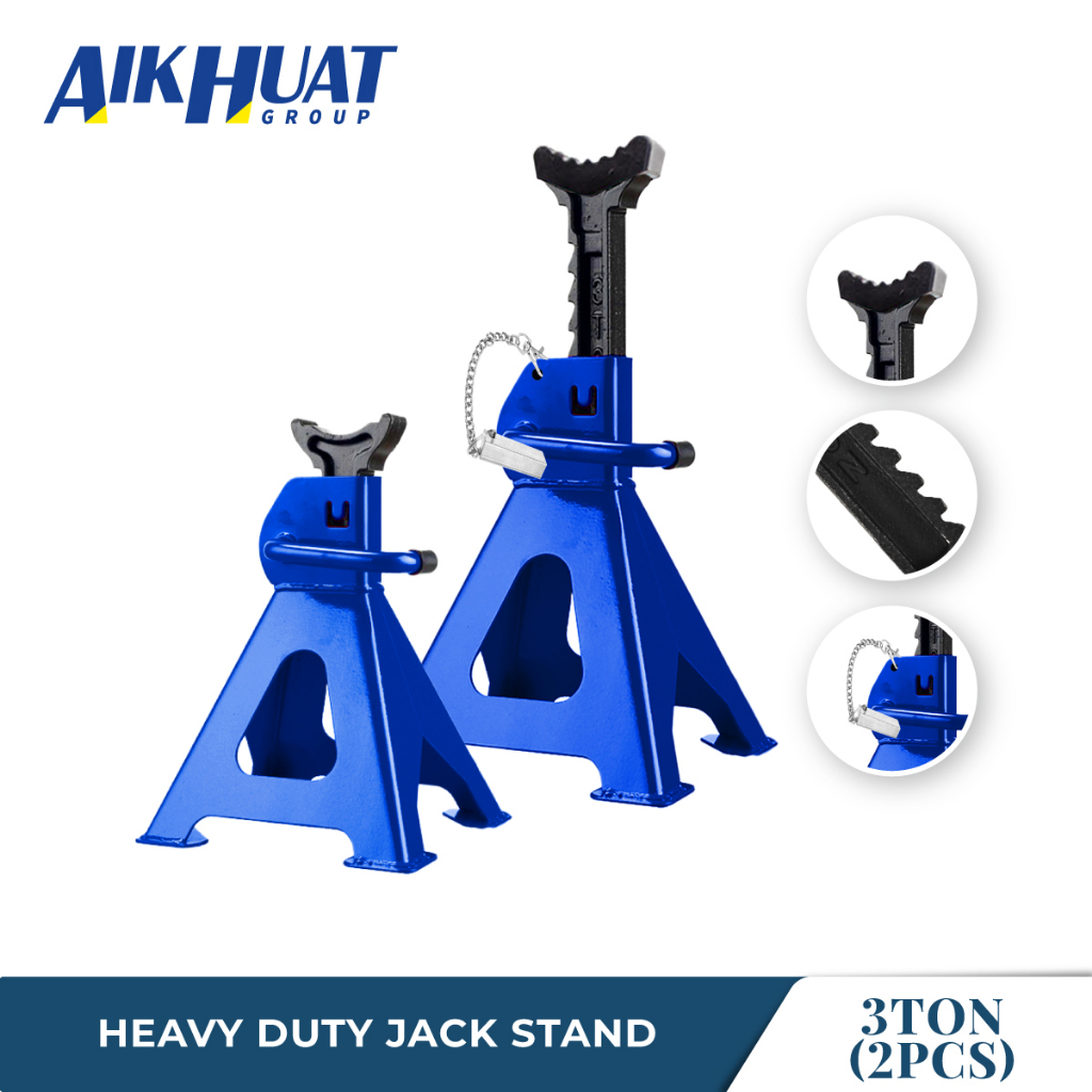 3 Ton Heavy Duty Jack Stand With Safety Lock 1 Pair / 2 pcs Car