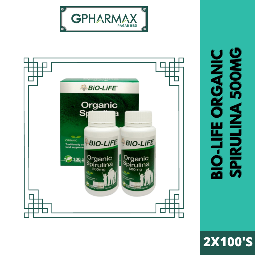 BioLife Organic Spirulina 500mg 2x30's Shopee Malaysia