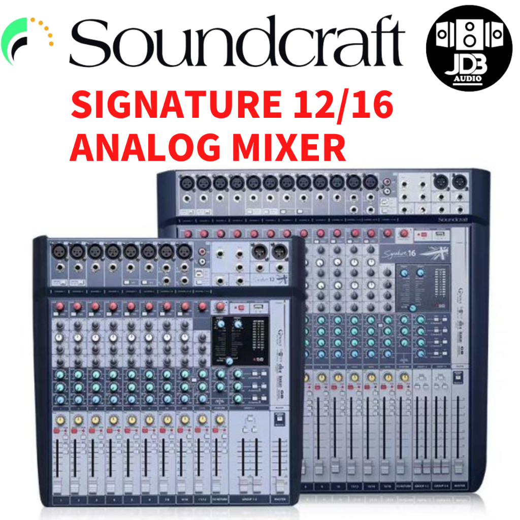 Top Quality Soundcraft Signature 16/12 channel Analog Mixer with Onboard Lexicon Effects