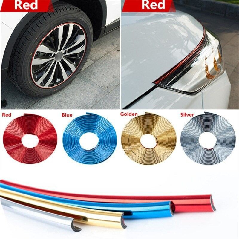 CAR TYRE RIM LINING STRIP Bumper Bonnet Tire Tayar Wheel Sticker Motor ...