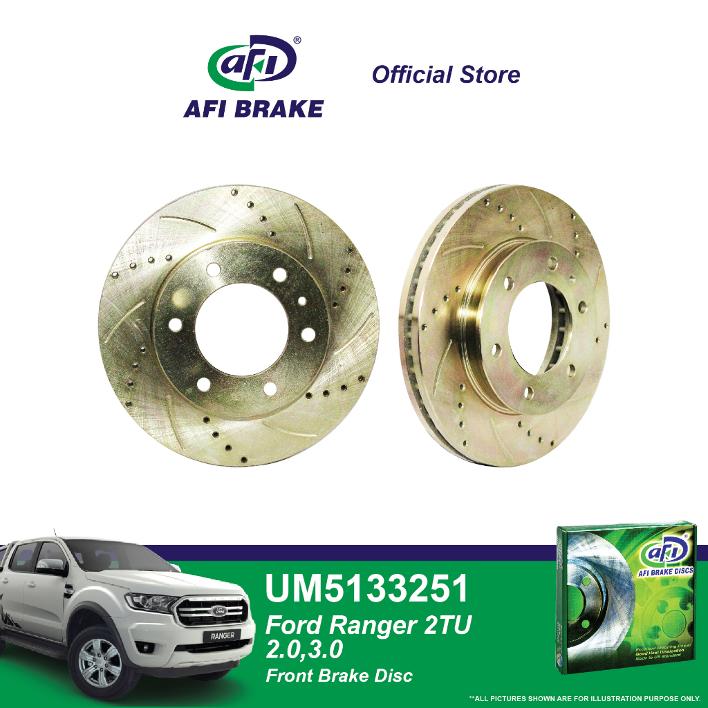 Afi Brake Front Disc Rotor - Ford Ranger 2TU 2.0, 3.0 - UM5133251 (1 ...