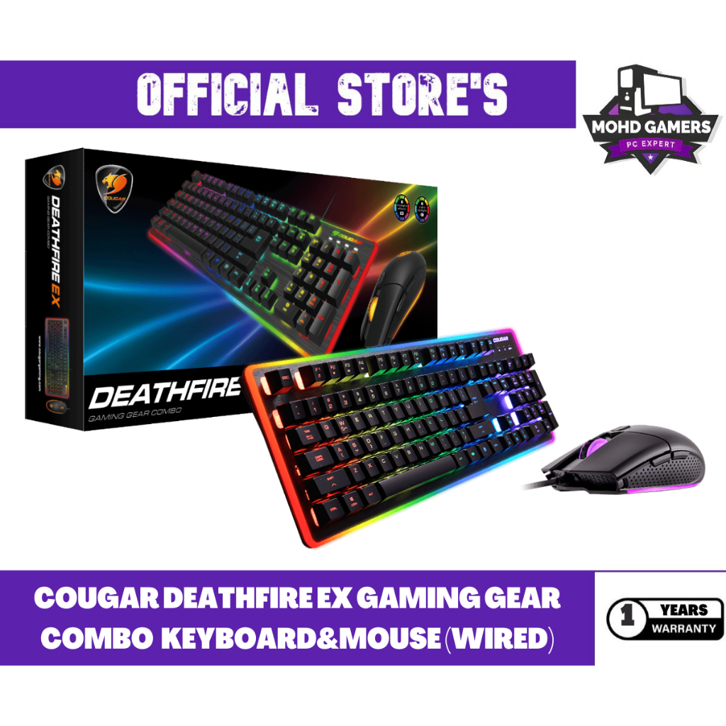 COUGAR DEATHFIRE EX GAMING GEAR COMBO KEYBOARD&MOUSE (WIRED) Shopee Malaysia