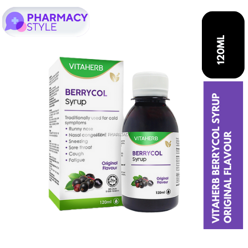 VITAHERB BERRYCOL SYRUP ORIGINAL ELDERBERRY EXTRACT 120ML | Shopee Malaysia