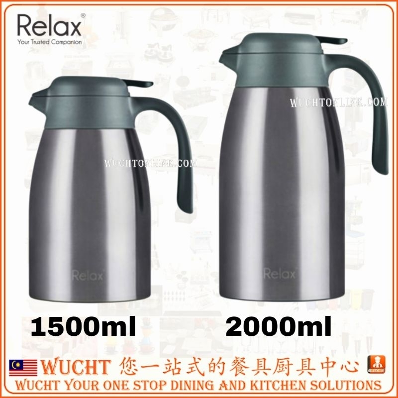 【WUCHT】RELAX Thermal Carafe Vacuum Flask 18.8 Stainless Steel Thermal ...