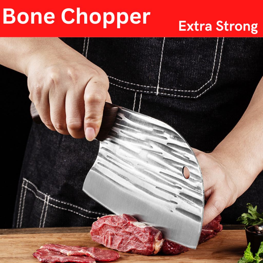 Hand-forged Hammered Pattern knife Chopping Chicken Wings Sharp Knife ...