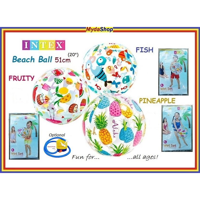 INTEX Inflatable Pool Beach Ball. Bola Kolam Renang | Shopee Malaysia