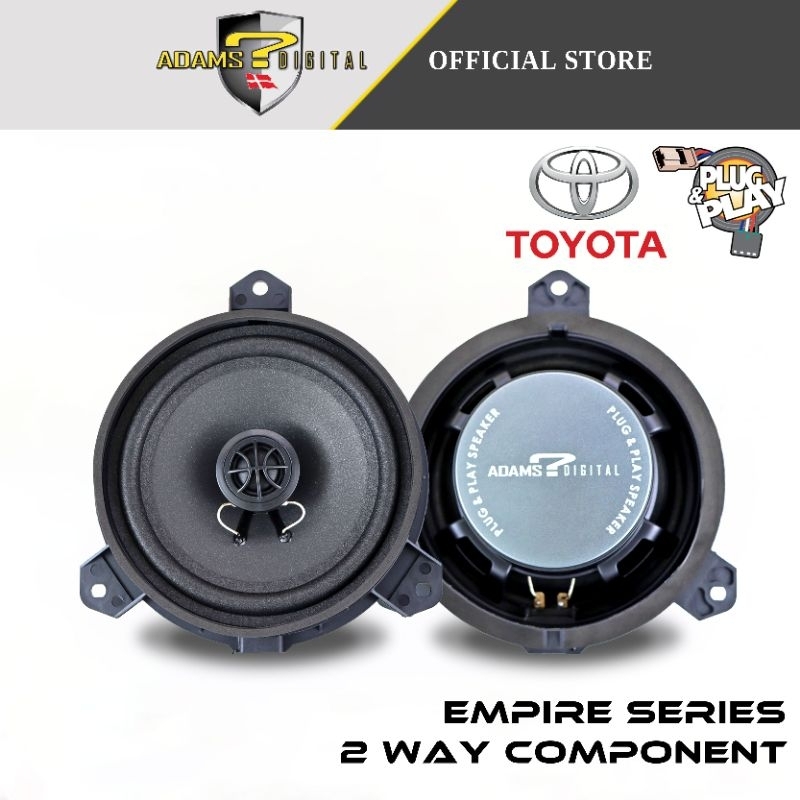 Adams Digital Toyota Plug and Play 6.5"Inch 2 Way Coaxial Car Speaker