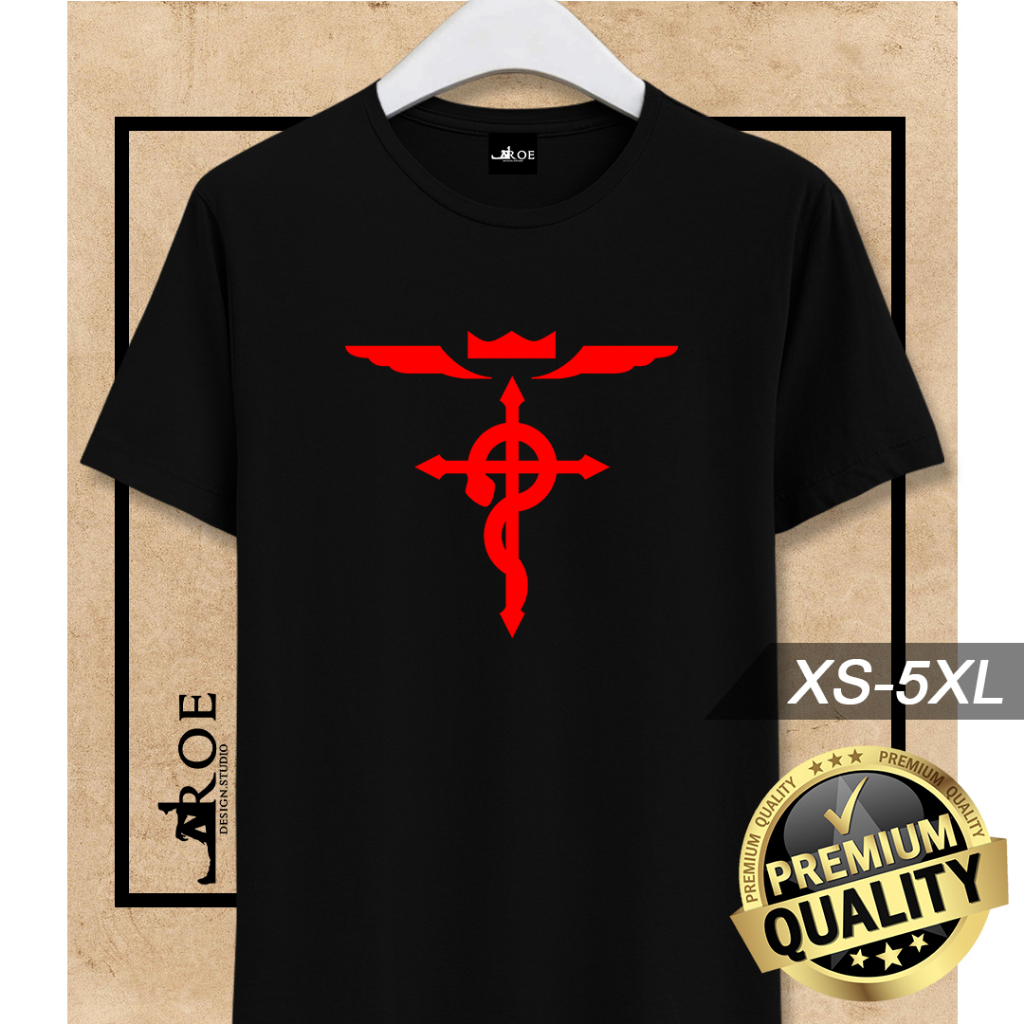 🔥 Baju Tshirt Fullmetal Alchemist Anime 100% Cotton + Plus Size | Shopee  Malaysia