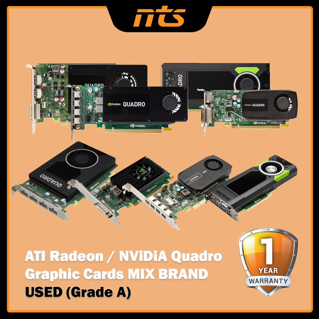 ATI RADEON / NViDiA Quadro Graphic Cards Mix Brand Used (Grade A