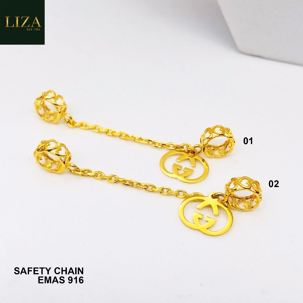 Safety Chain Emas 916 Ready Stock Shopee Malaysia