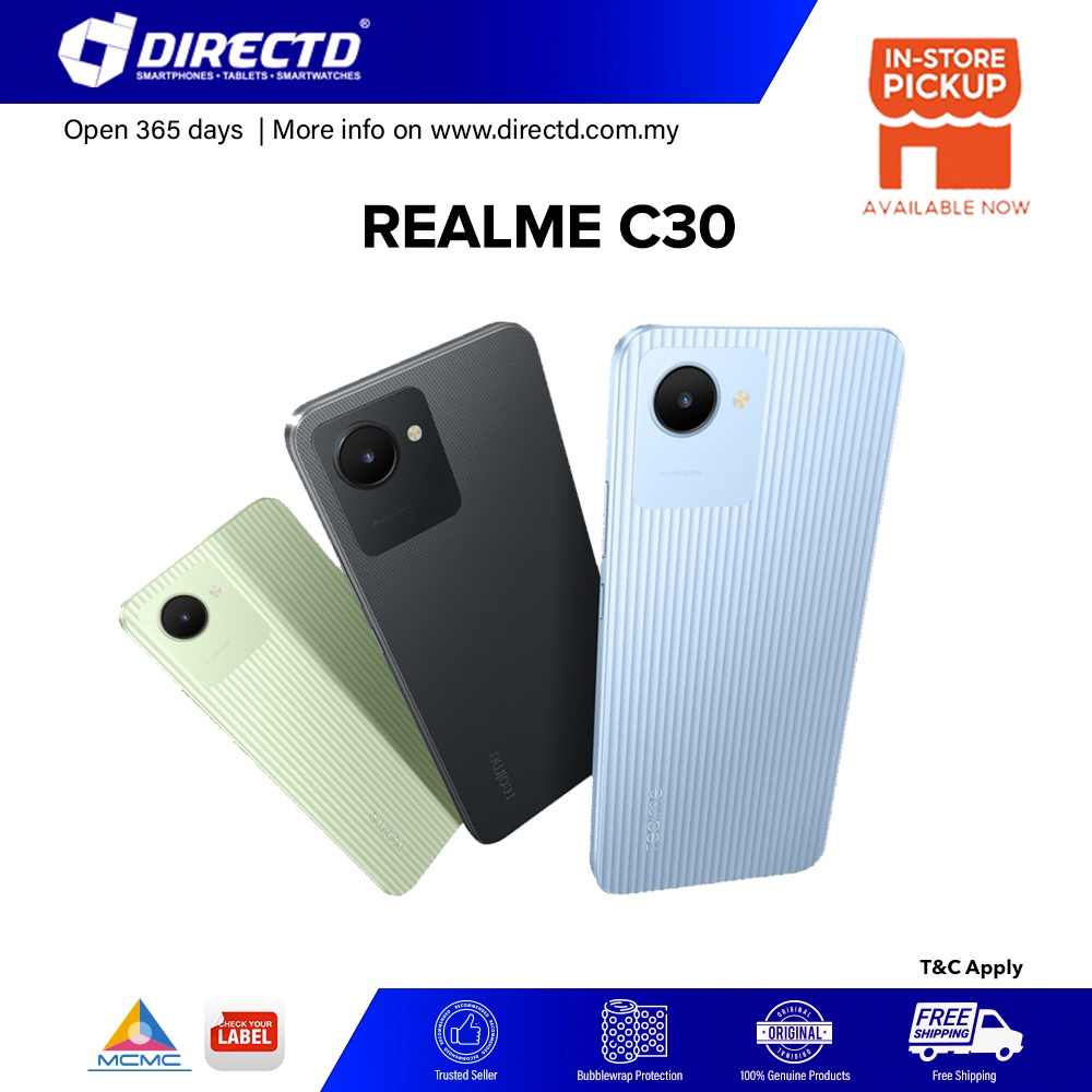 Realme C30 Cellphone, 2GB+32GB / 4GB+64GB