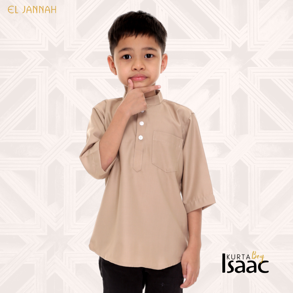 Kurta Boy Isaac Coffee Brown Nude Boy Kurta Kid Kanak Kanak Lelaki