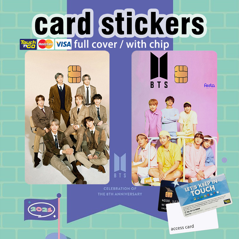 BTS CARD STICKER - TNGO CARD STICKER - STICKER ONLY - JIMIN V JUNGKOOK ...