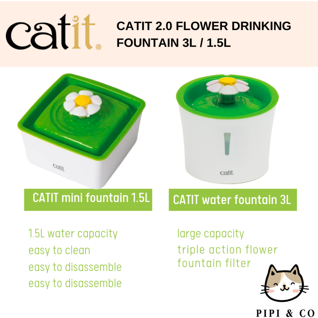 CATIT 2.O FLOWER DRINKING FOUNTAIN FILTER ONLY PIPI CO FAST SHIP OUT Shopee Malaysia