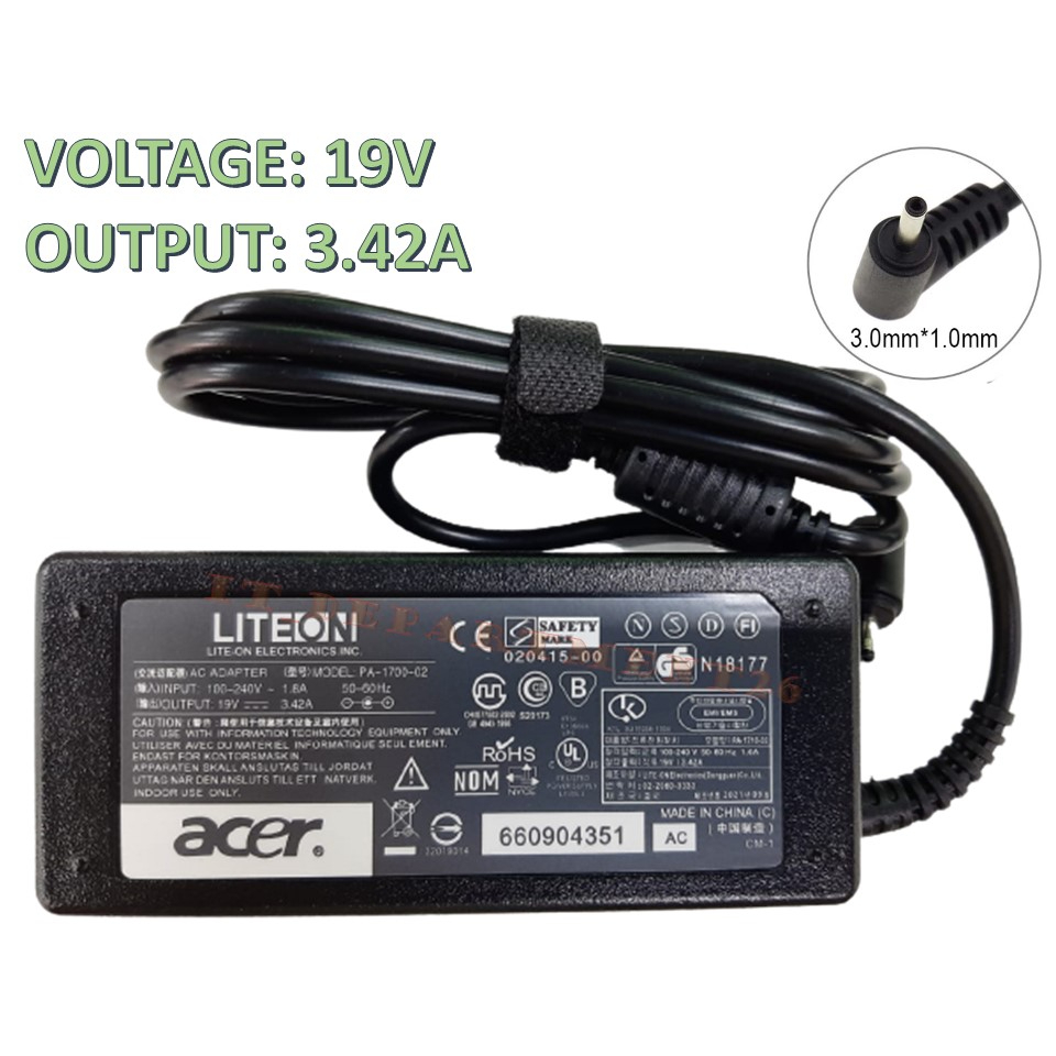 Chargeur ordinateur portable compatible avec Acer Aspire V3-372 - Informatique