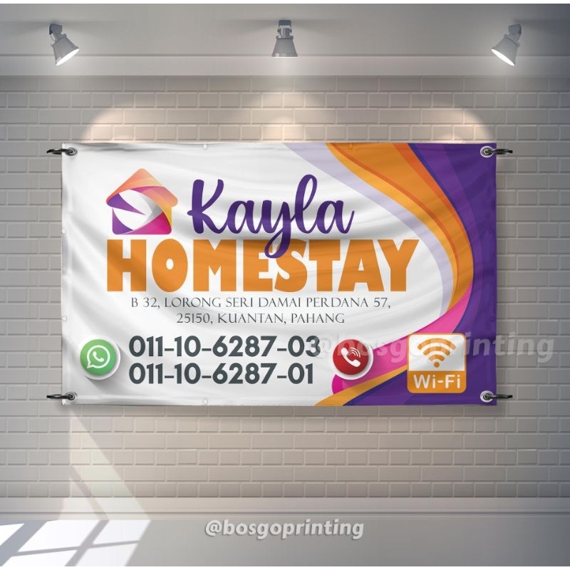 BOSGO PRINTING Banner Homestay (Ready Template Design) | Shopee Malaysia