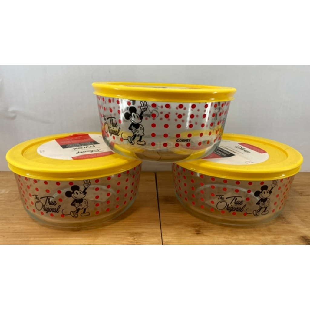 Pyrex Limited Edition Disney Storage 946ml x 3 (Mickey True Original