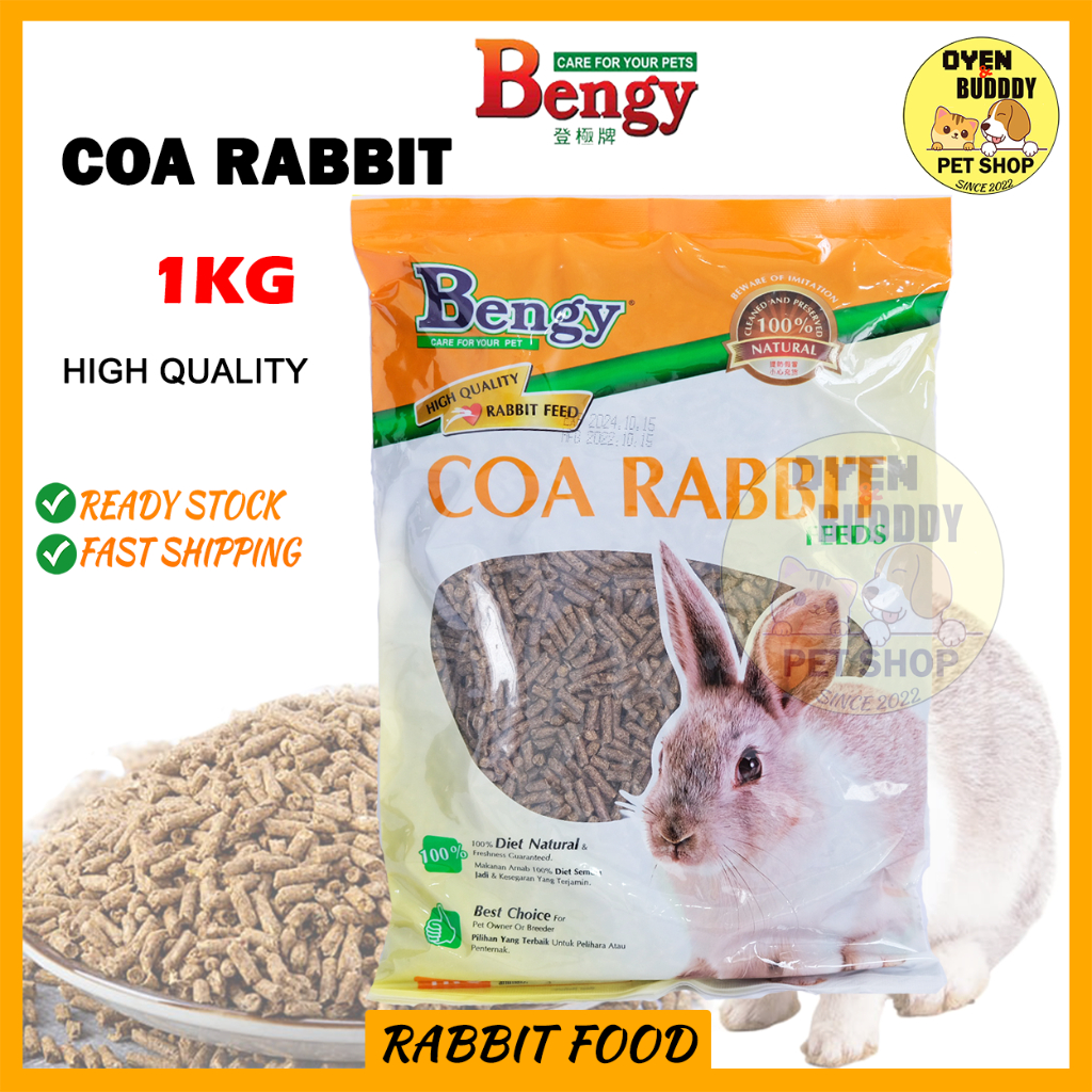 Bengy COA High Quality Rabbit Feed Food Makanan Arnab Pellet 1kg 5kg ...